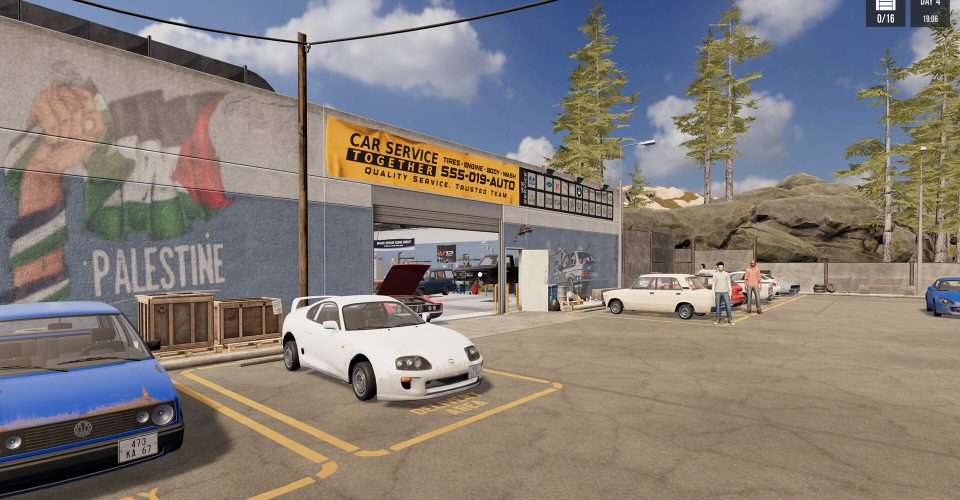 Let’s fix the car.!I, me (humble term used by men in public speech)!/Car Service Together/Support network connection