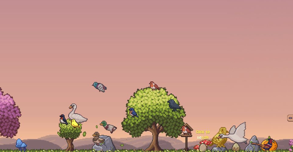 Desktop Birdhouse：A little birdie with a big fish./Little Aviary